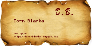 Dorn Blanka névjegykártya
